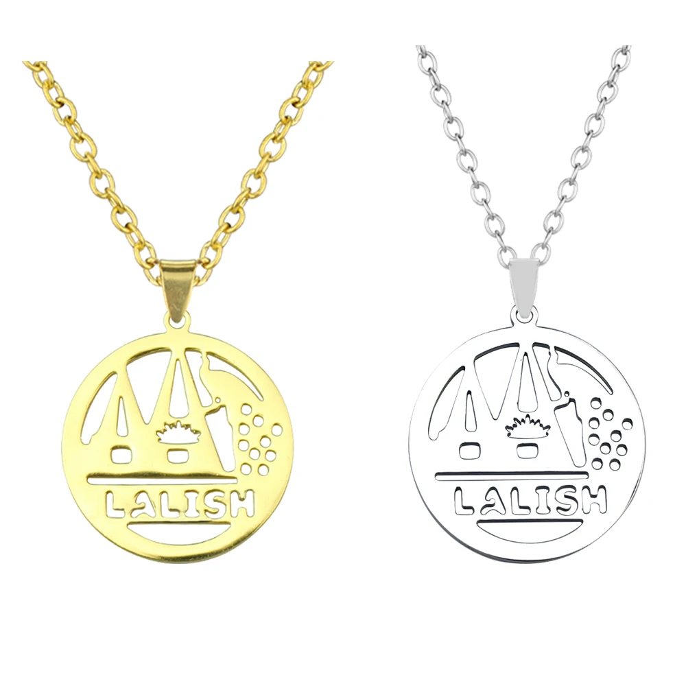 Yezidi Lalish Peacock Pendant Necklaces Silver/Gold Color Holiest Temple of the Yazidis for Women Men Girls