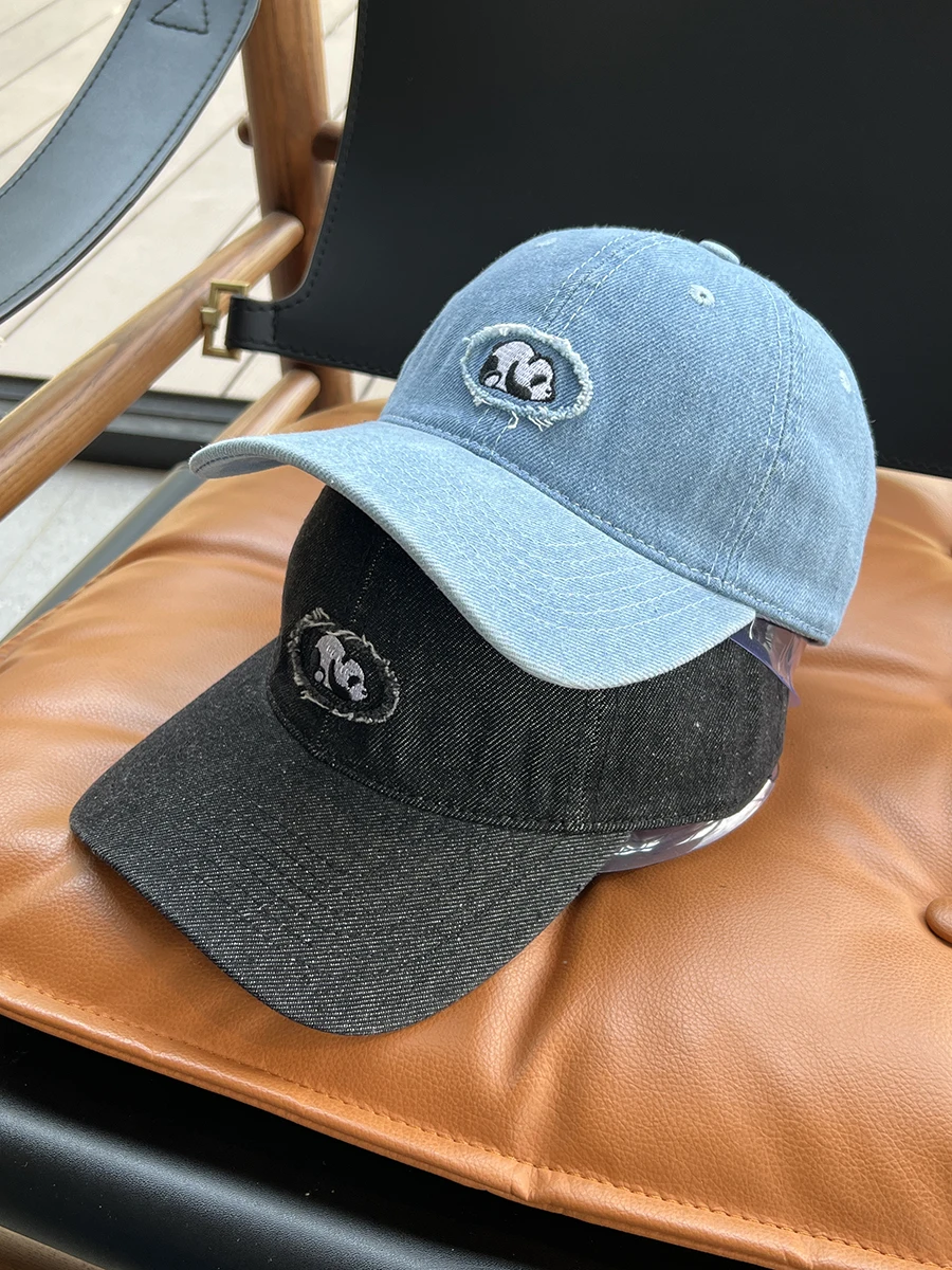 Versatile embroidered denim cap men's and women's tide spring summer street baseball cap