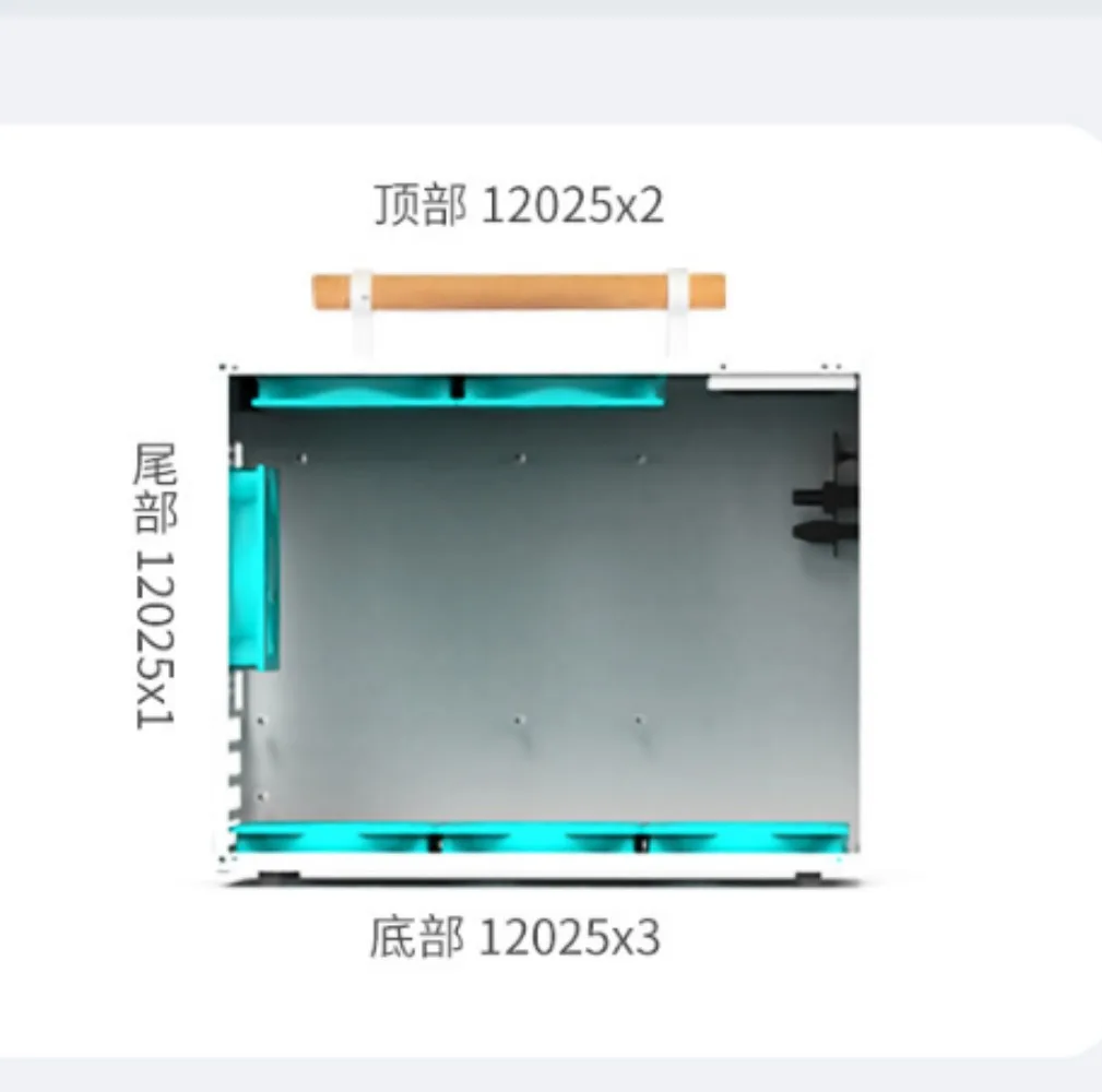 Portable Mini ITX Desktop Chassis All Aluminum Alloy High Airflow Type-C Backline Small MATX PC Case