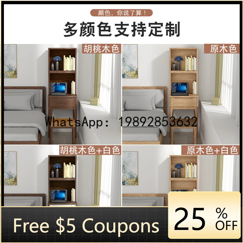 

LX Solid Wood Desk and Bookshelf Integrated Study Desk Combination Writing Desk Home Computer