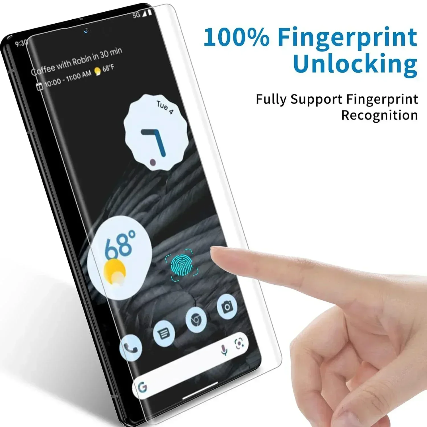 1-3PCS UV Tempered Glass For Google 8 7 6 Pro Full Cover Glue Curing For Pixel 8Pro Screen Protector