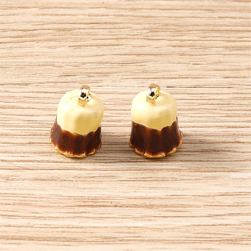 5 Stück Mix süße Lebensmittel Charms Legierung Kuchen Kaffeetasse Brot Charms Anhänger für Schmuckherstellung Tropfen Ohrringe Halsketten DIY Handwerk Geschenk – Detail 11