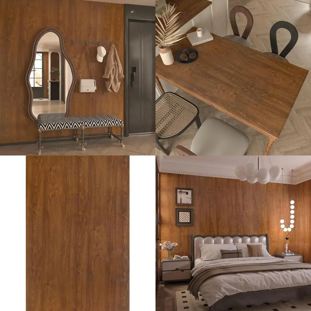 

Съемные виниловые обои под дерево для кухонных столешниц и мебели, матовая отделка, 31x354 дюйма