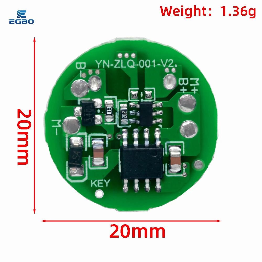1~3PCS 1S 3V 20W LED 10W-20W  3.2v-4.2v type-c Three-speed driver board circuit board diy accessories  small motor circuit board