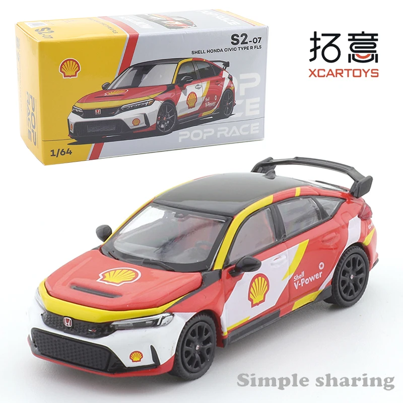 

Модель автомобиля XCARTOYS 1/64, игрушечная ракушка HONDA CIVIC Тип R FL5, модель автомобиля под давлением, коллекционная игрушка, подарок для мальчика