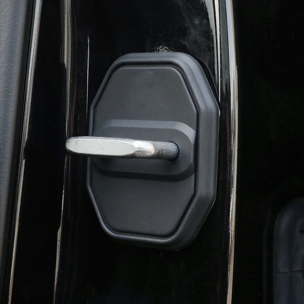 قفل باب السيارة مشبك غطاء حماية سيليكون مقاوم للصدمات لمرسيدس بنز E/C/A-Class EQA/GLC/GLB/E300L الملحقات الداخلية