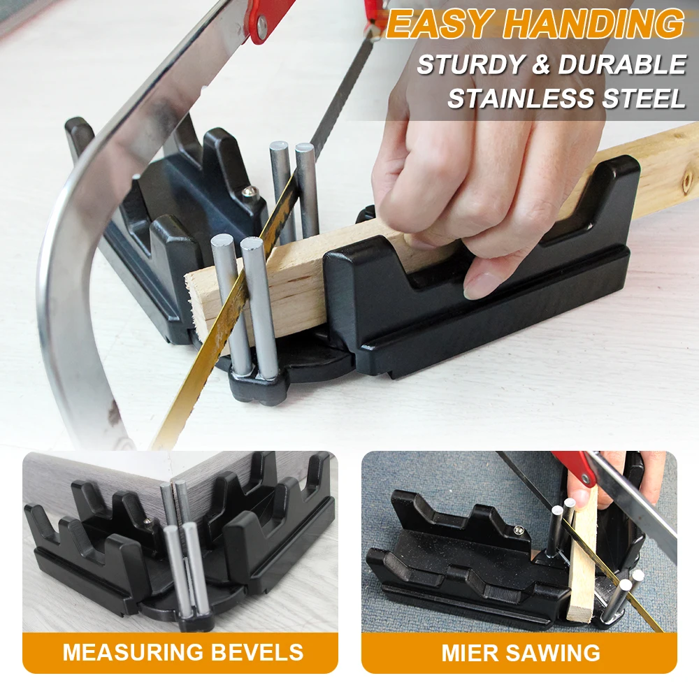 

2 in 1 Mitre Measuring Cutting Tool Measure Bevels and Miter Sawing Angle Cutting Tool Precise Cutting Hand Tool