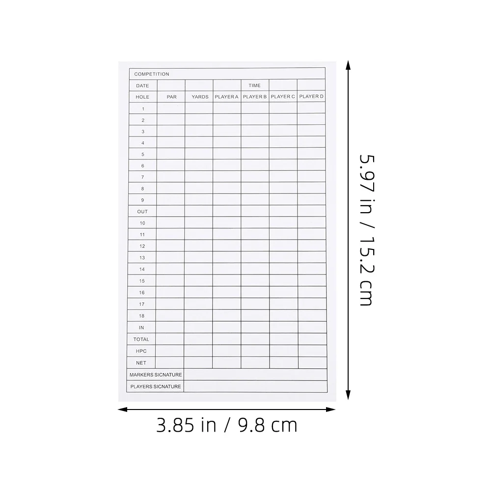40 قطعة من بطاقات تسجيل نقاط الجولف شديدة التحمل ومقاومة للطقس للاستخدام الاحترافي والترفيهي