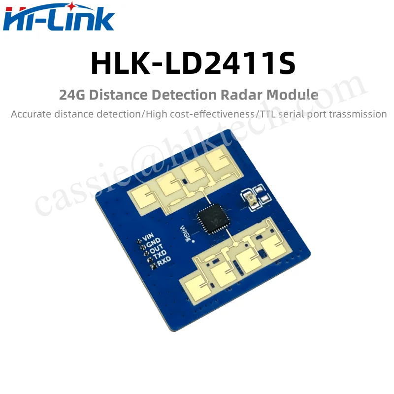 HLK-LD2411S Hi-Link 24G Micro-wave HLK-LD2411S Radar Ranging Distance Detection Radar Sensor Module Support BLE
