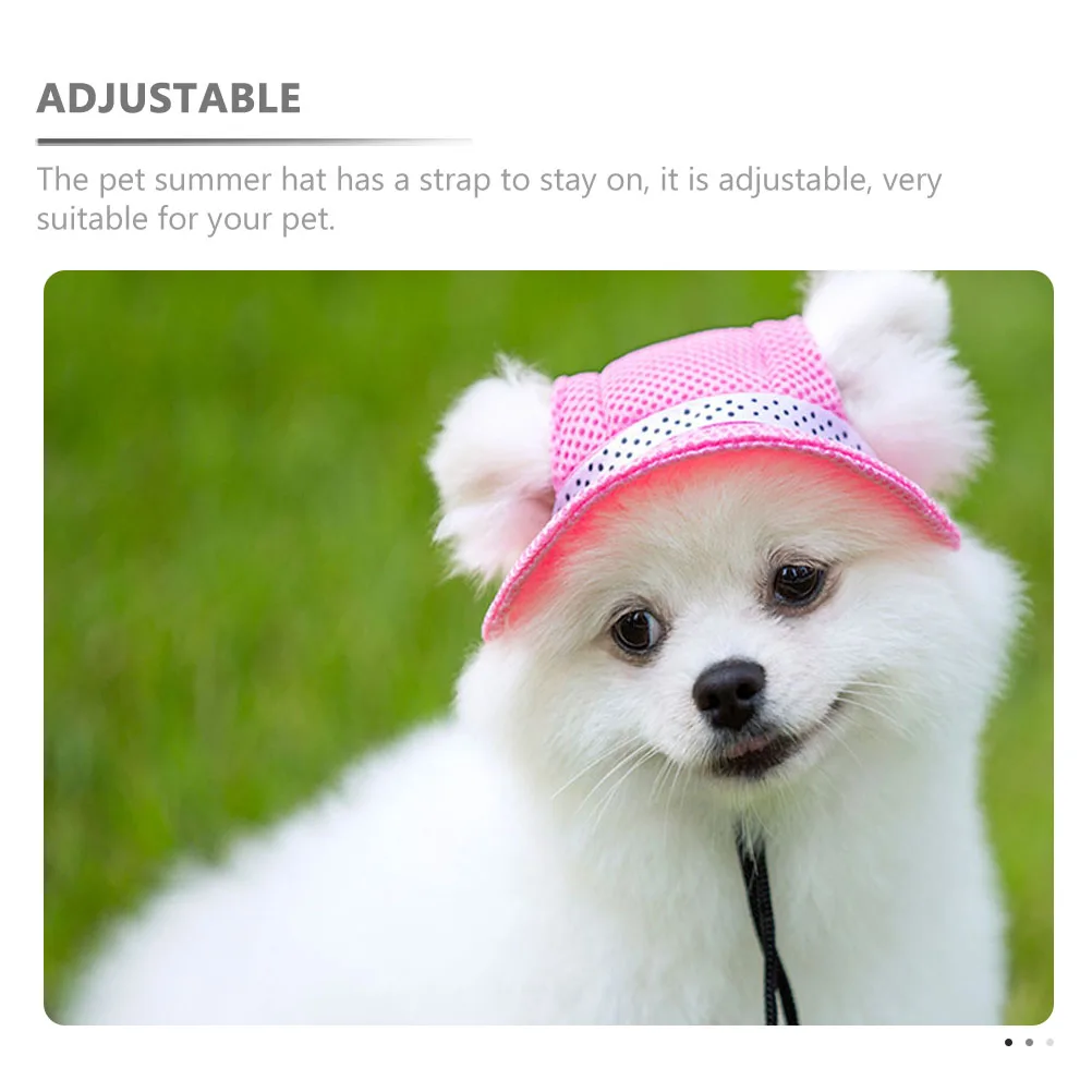 

Adorable Decorative Dog Hat Sun Protection Pet Headwear Adjustable Strap Durable Comfortable Gift For Summer Outdoor Carnival