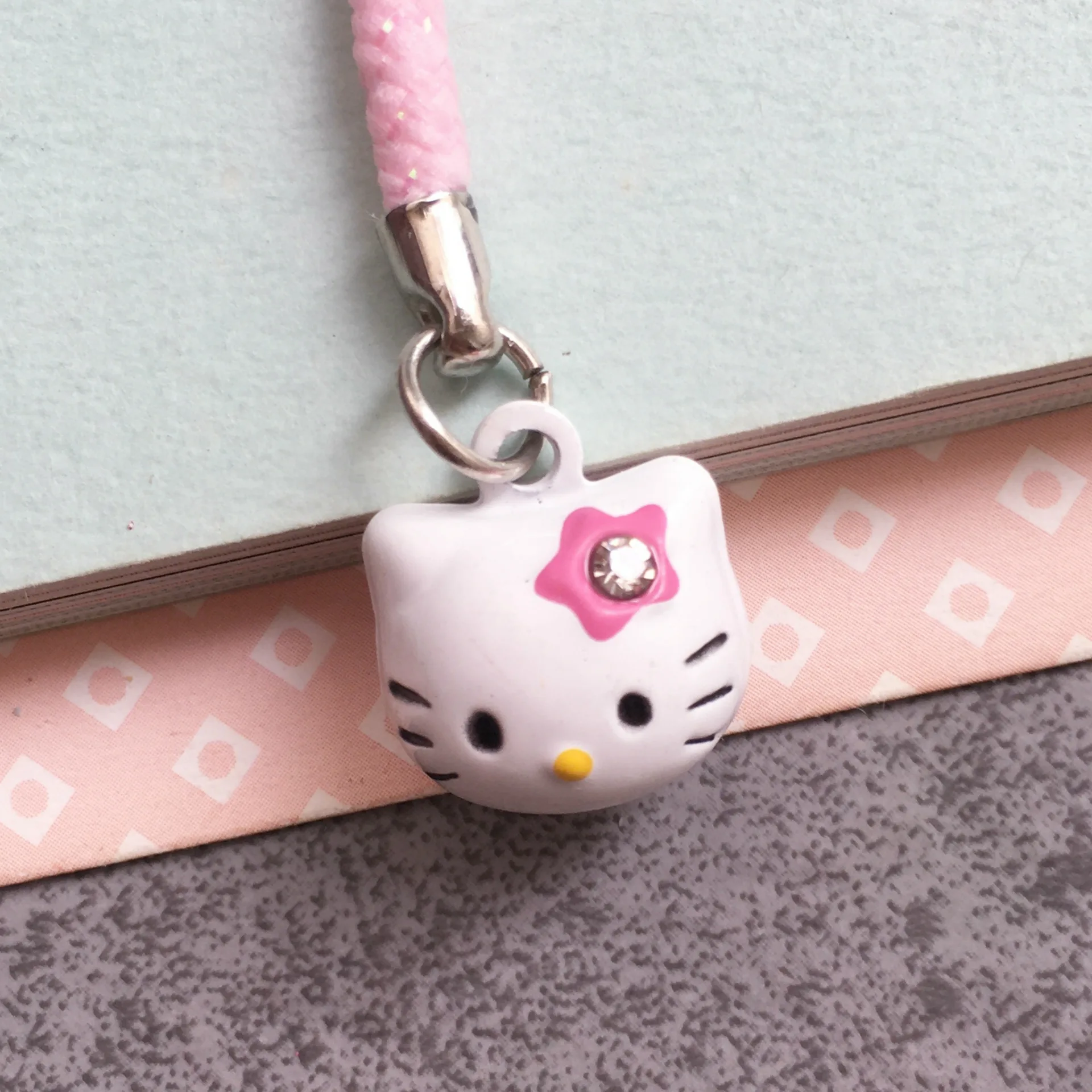 Cartoon Hello Kitty Bell Pendant Keychain Sanrio Kitty Series Mobile Phone Accessories for Women Backpack Accessories