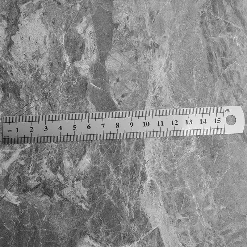 5 قطع مزدوجة الجانب مميزة 15 سم 6 بوصة مسطرة مستقيمة من الفولاذ المقاوم للصدأ