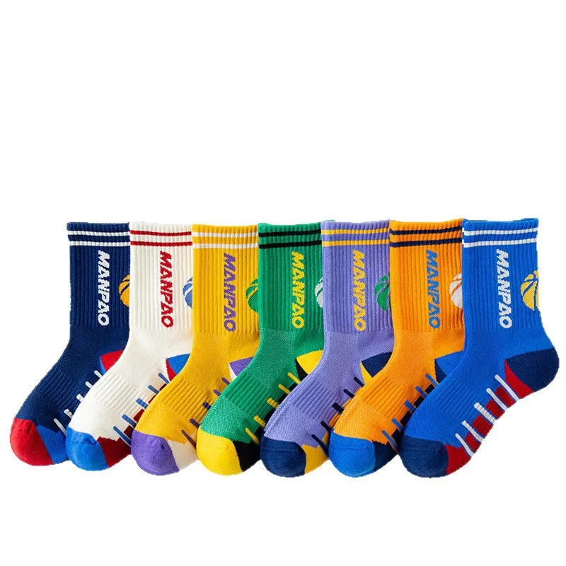 Детские профессиональные спортивные носки подходят для баскетбола, футбола, бега и физического тестирования Ridin, утолщенное полотенце