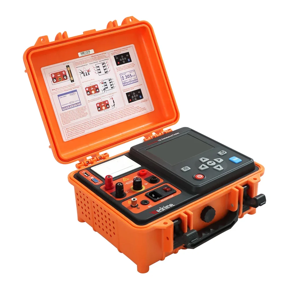 

Ultra Light Lithium Battery 10 A Transformer DC Winding Resistance Tester Milliohmmeter