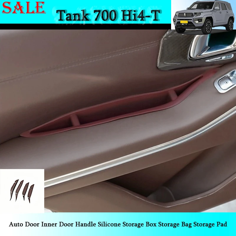 

Подходит для GWM Tank 700/700 Hi4-T, внутренняя дверная ручка, силиконовый ящик для хранения, сумка для хранения, коврик для хранения, детали салона автомобиля
