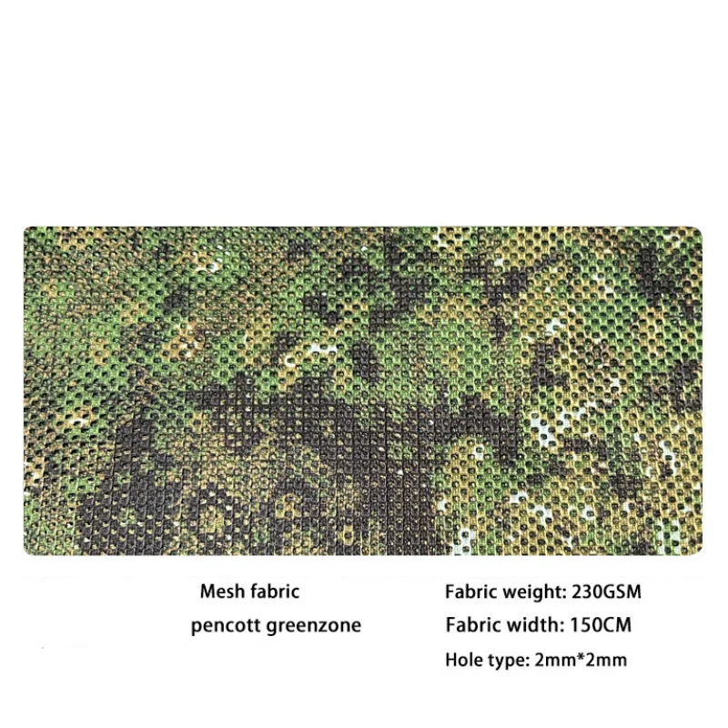 Pencott Greenzone Camouflage Mesh Fabric 230GSM 130GSM Polyester Cloth Ghillie Suit Helmets Cover Sunshade Mask Scarf DIY