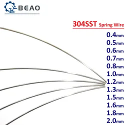 5Meters 304 Stainless Steel Spring Wire 0.4/0.5/0.6/0.7/0.8/1/1.2/1.3/1.5/1.8/2mm Spring Steel Wire