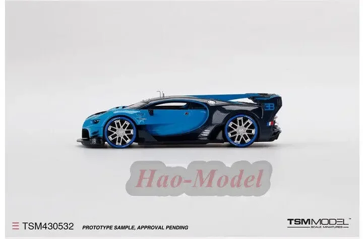 TSM 1/43 For Bugatti VGT Resin Diecast Model Car Simulation Kids Toys Boys Birthday Gifts Hobby Display Ornaments Blue