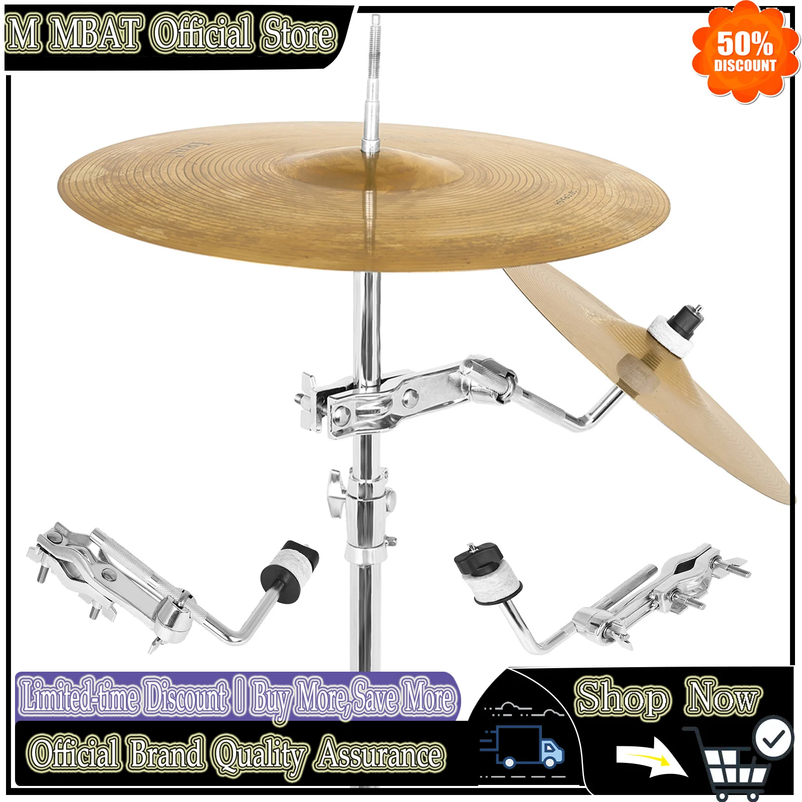 

M MBAT Drum Stand Clamp Practice Tool Snare Drum Orofessional Percussion Instruments Parts Drum Set Clamp Cymbal Extension Stand