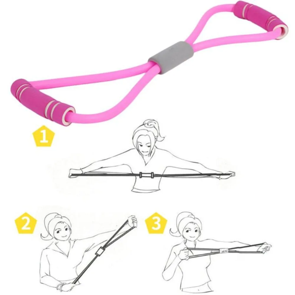 Yoga 8 Word Chest Expander Rope allenamento sportivo 8 Word Puller bande di resistenza attrezzature per il Fitness fascia elastica da palestra