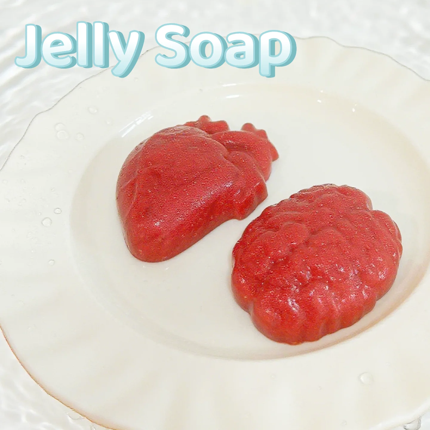 

Jelly Soap Heart and Brain, Bouncy Shower Jelly, Novelty Bath Toy, Long-Lasting Fragrance, Gentle Skin Care Body Washing