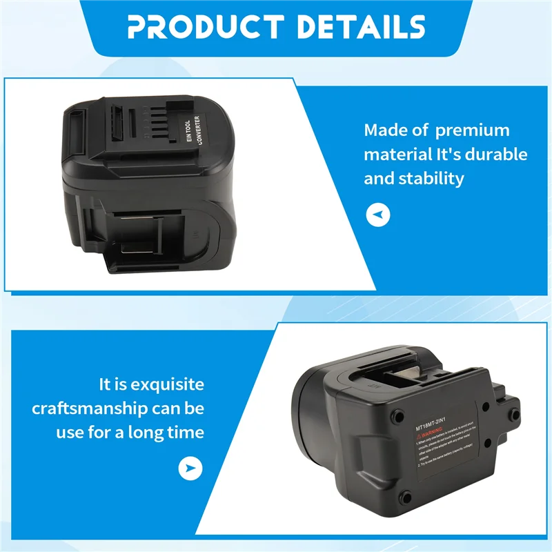 ABGR-For 18V Work For 18V 2 In 1 Battery Adapter Converter For Cordless Power Tool At The Same Time