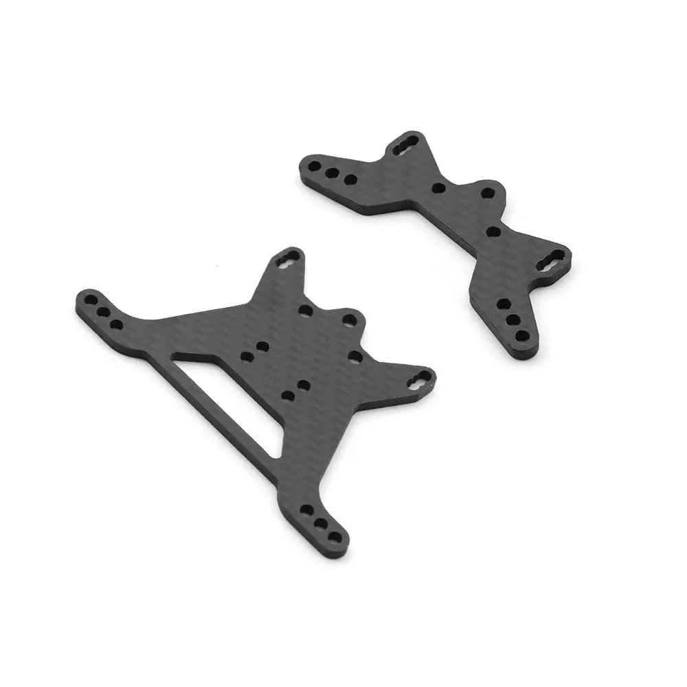 Kohlefaser-Stoßdämpferplatte vorne und hinten für TAMIYA 1/10 TT-02B Chassis RC Upgrade-Teile