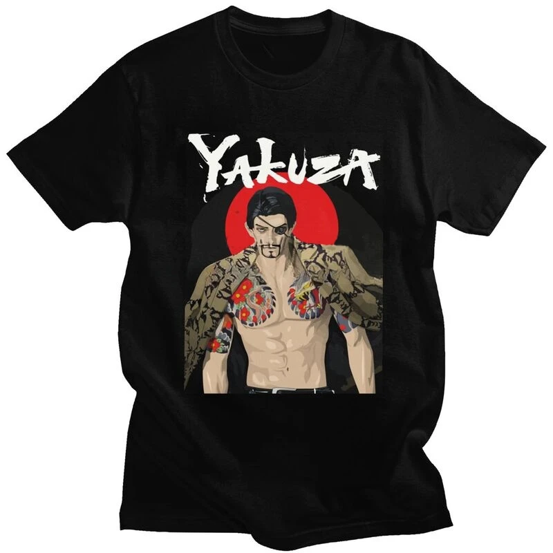 Short Sleeved Printed Clothes oversized funny Yakuza Japan Dragon Gangster Videogame T Shirts Men Cotton Tee Majima Goro Tshirt