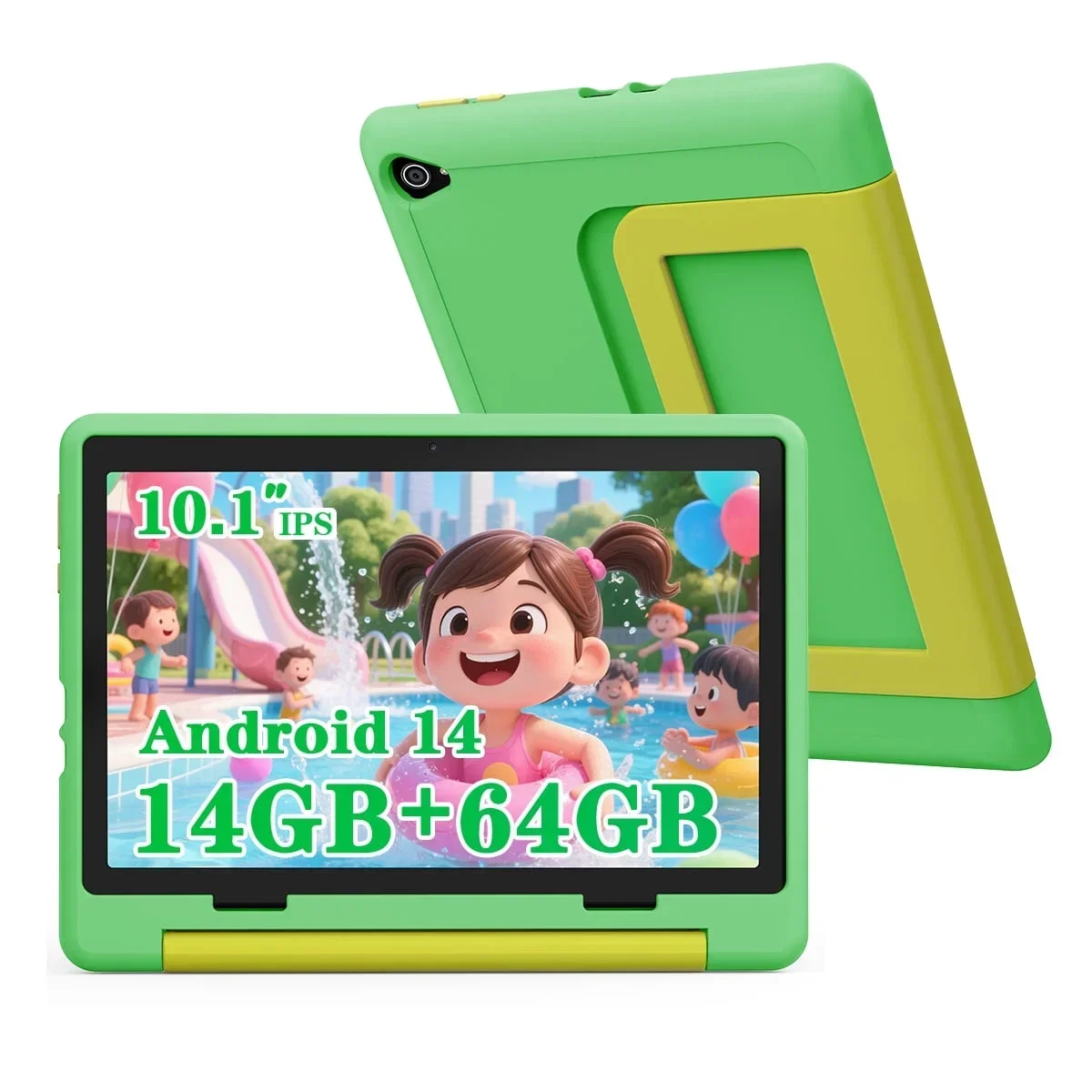 

Kid Tablet 10 Inch Android 15 Octa Core 14GB RAM 64GB ROM 128GB Expandable 5000mAh WiFi Bluetooth Children's Gift Kids Software