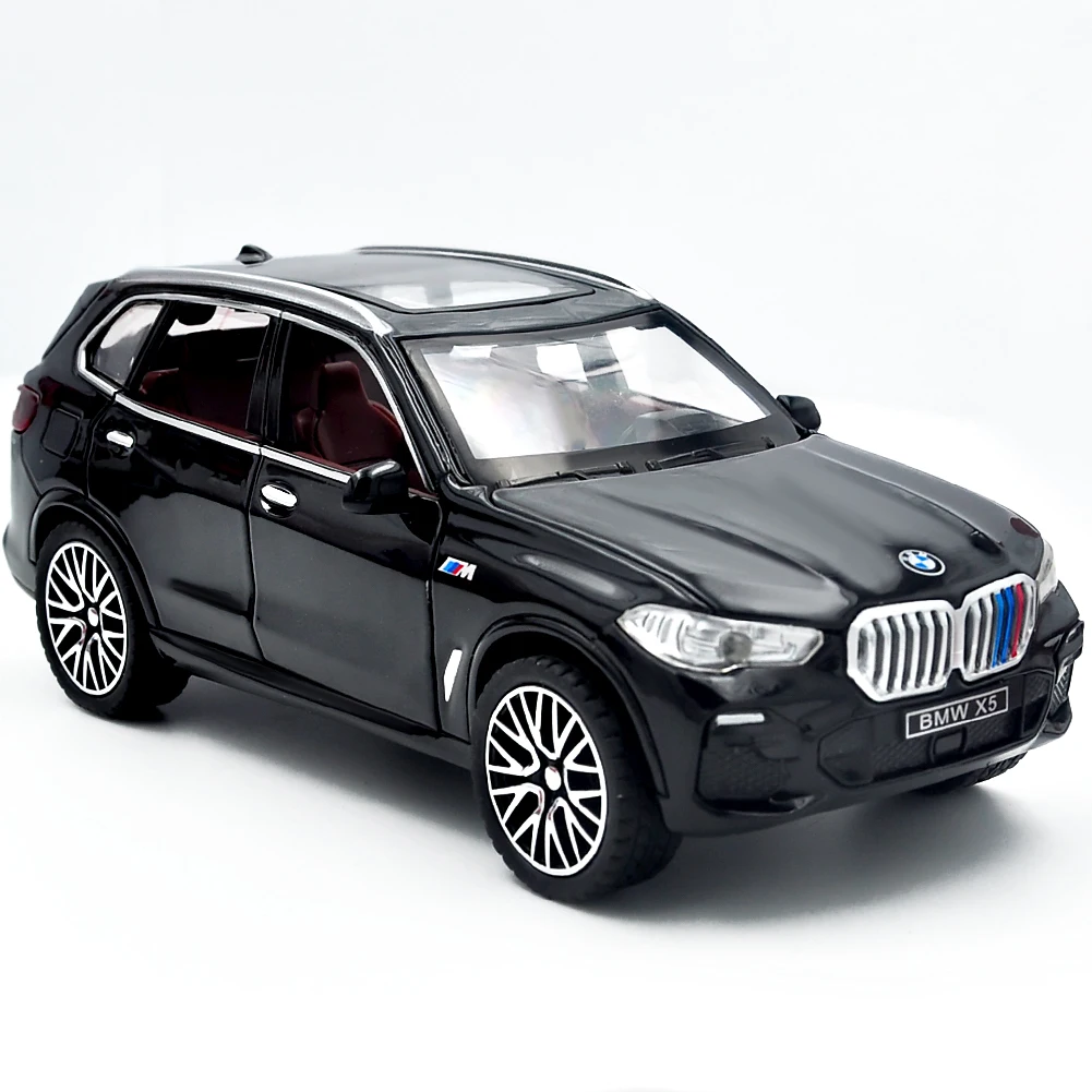 1:32 For BMW X5 SUV Alloy Car Model Diecast Metal Toy Vehicles Car Model Collection Sound Light High Simulation Children\'s