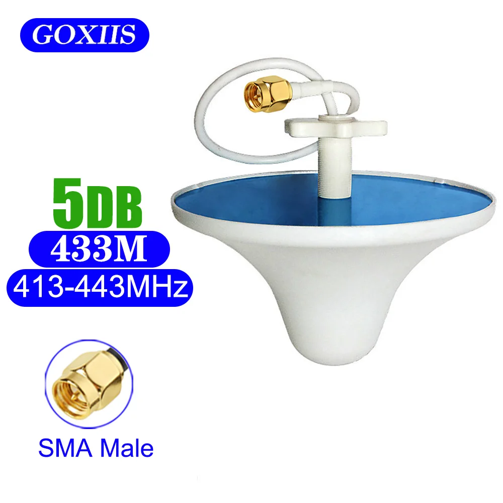 

433MHz Antenna Omni-Directional Internal Ceiling Mount Dome Antenna includes mounting kit Distance Extender Up to 150m