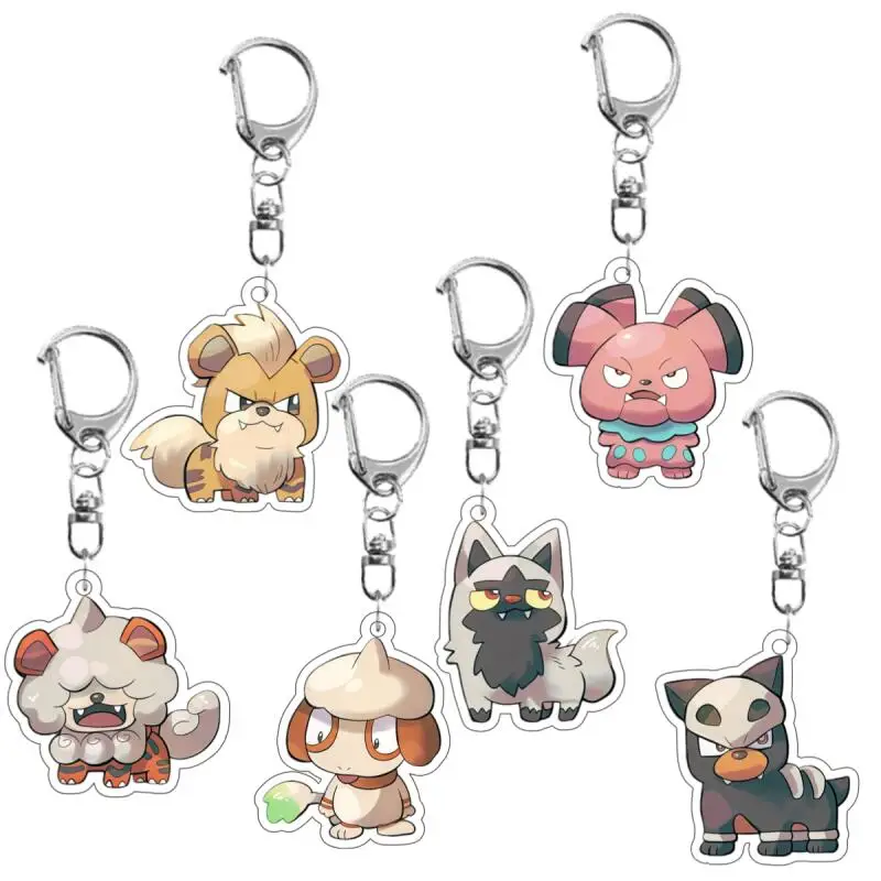 

Anime Acrylic Keychain for Fidough Dachsbun Yamper Meowth Clefairy Anime Cartoons Acrylic Key Chain Acrylic Bag Pendant Toy Gift