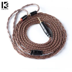 KBEAR 16 Core Pure Copper Earphone Cable 2PIN/MMCX/QDC Earbuds Connector Use For KZ EDX ZSN PRO BLON BL-03 KBEAR KS1 Headphone