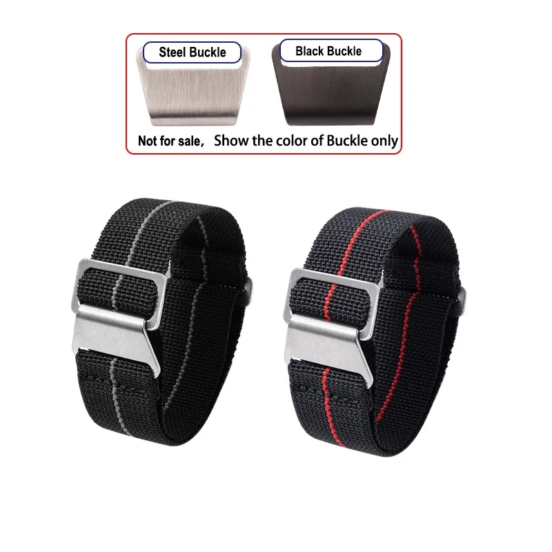 18mm 20mm 22mm Premium Elastic Nylon Strap 60s French Troops Parachute Bag Ballistic Fabric Universal Men Replacement Watch Band