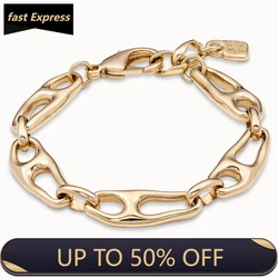 2024 New Product Spain UNO de 50 Jewelry Fashion Versatile Irregular Shape Bracelet Women's High Quality Festival Gift