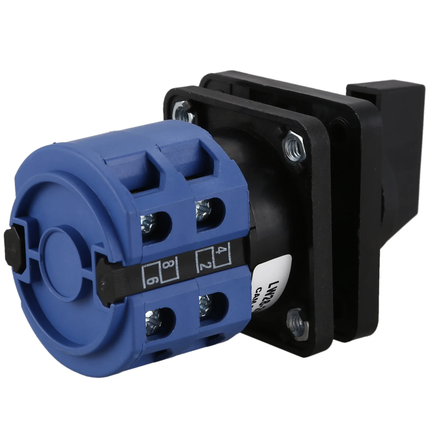 AC660V 25A 2-Pole 3-Position Momentary Plastic Rotary Changeover Switch Blue+Black image 3