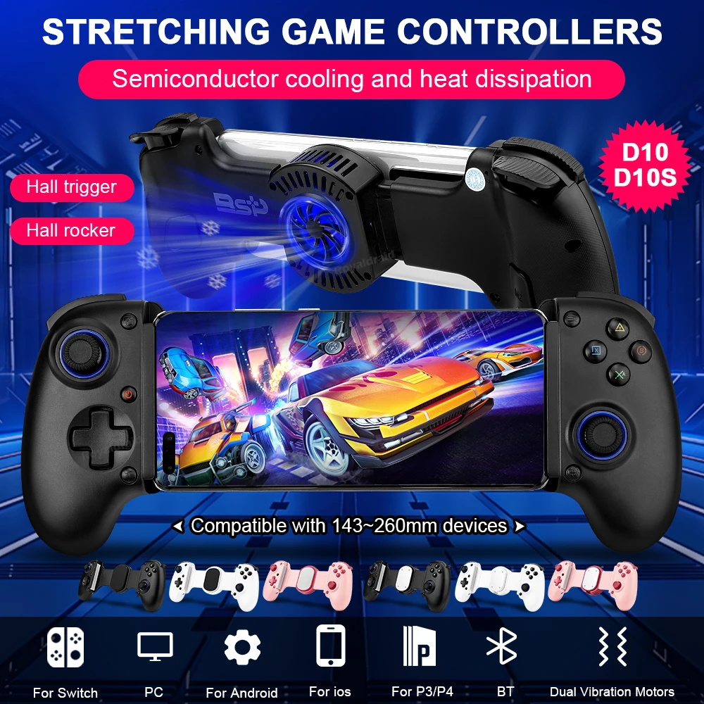 وحدة تحكم في ألعاب التبريد ، مناسبة للتبديل ، أندرويد ، أبل ، IOS ، تابلت ، PS3 ، PS4 ، XBOX ، جديد ، bs10 ، D10S