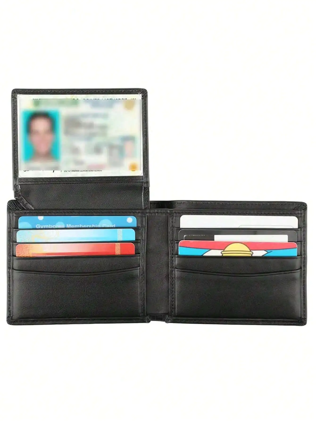 

RFID Blocking Bifold Leather Wallet - 2 ID Window, Black Gift Bag, Men's Wallet, Compact Wallet, Genuine Leather