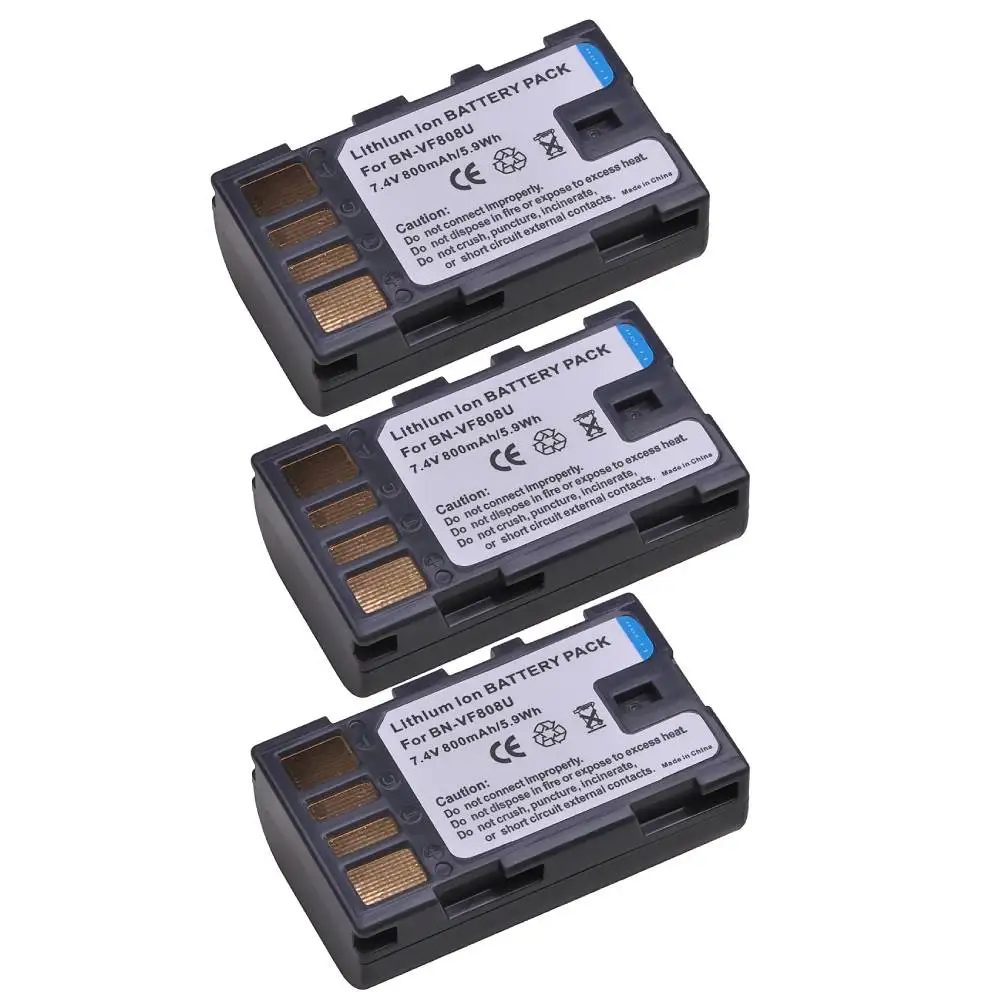PowerTrust BN-VF808U Bateria VF808 Battery+Charger for JVC GZ-MG575 GZ-MG555 GR-D740 GR-D745 GR-D750 GZ-MG130 GZ-MG135 GZ-MG255