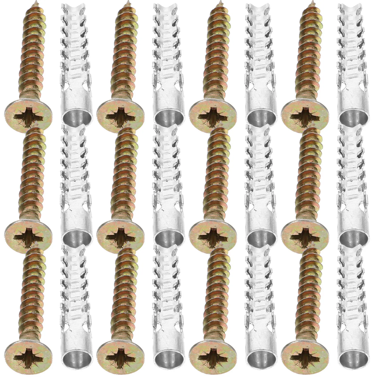 

40Sets Heavy Duty Drywall Anchors Screw and Anchor Set for Dry Wall Concrete Plaster Wall Mounting Screws Strong Durable