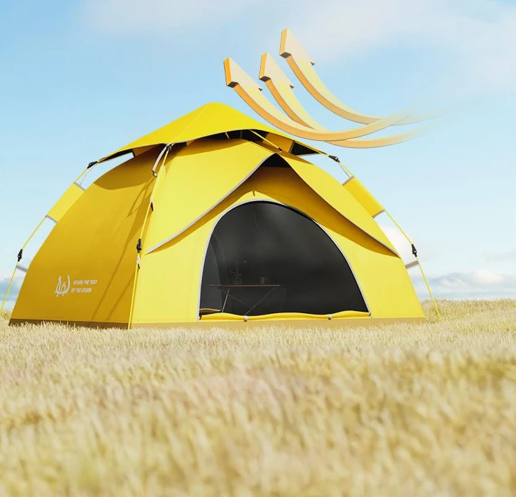 

The outer vinyl tent is sun-proof, wind-resistant and rain-proof, and 2-4 people have a picnic in space.