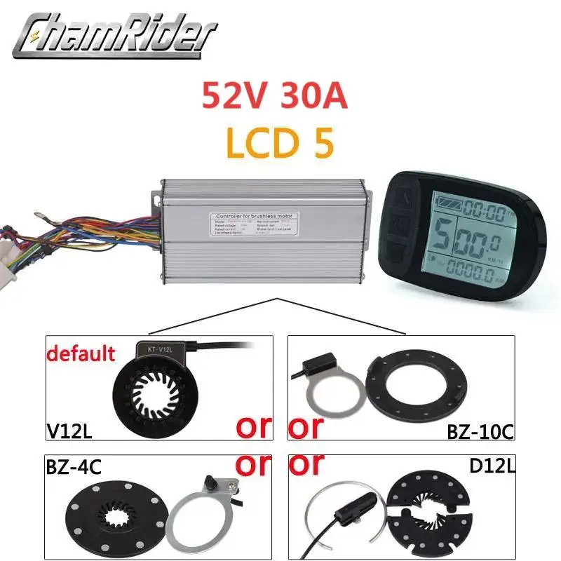 Ebike KT Controller Kit Dual Mode Sinus LCD5 Display PAS 36V 48V 52V 250W 500W 1000W 1500W 22A Elektrische Fiets Accessoires