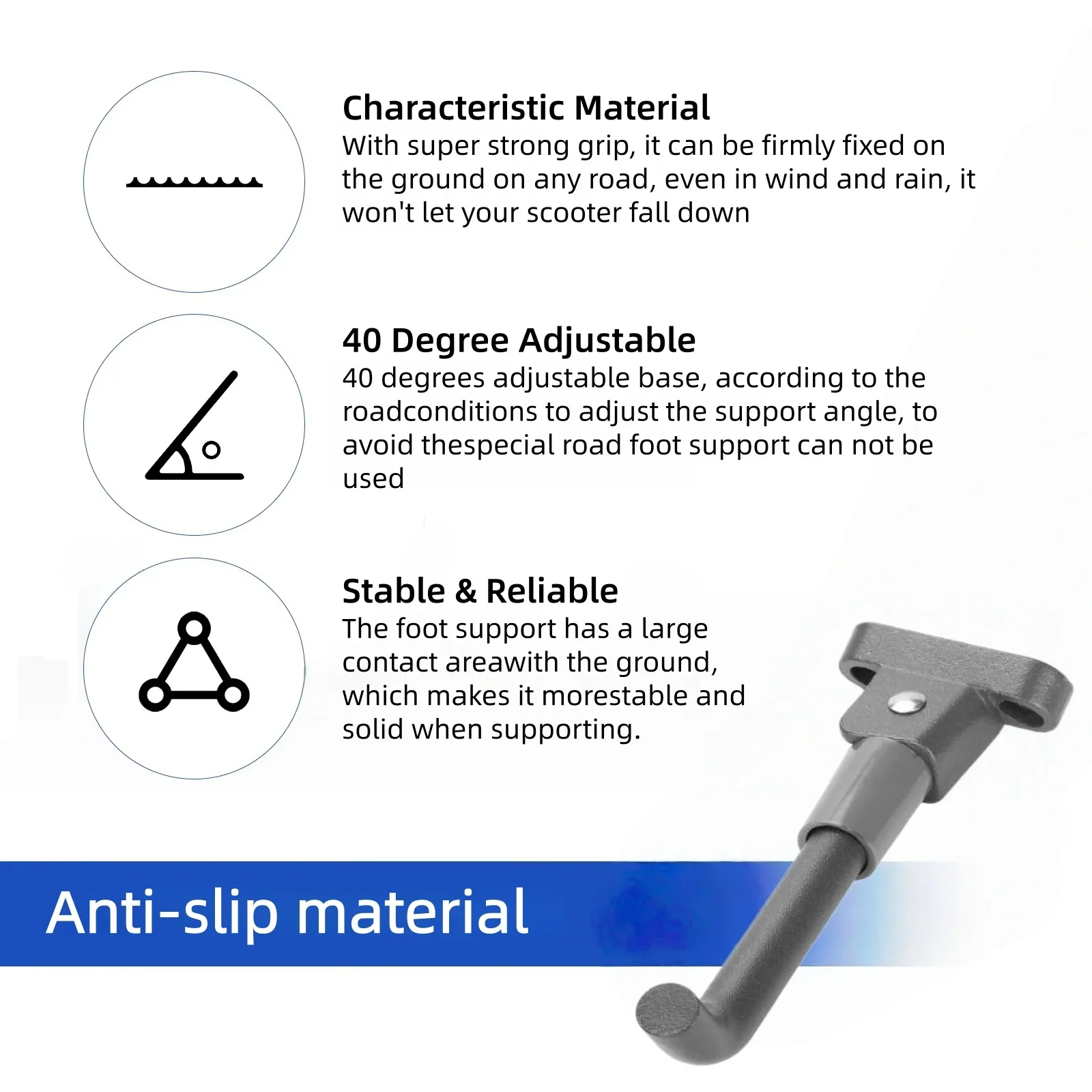 Original Scooter Kickstand for Xiaomi Series Kickscooter Accessories Parking Stand Foot Support for Mi 4/5/6/M365/Pro/Pro2/Elite