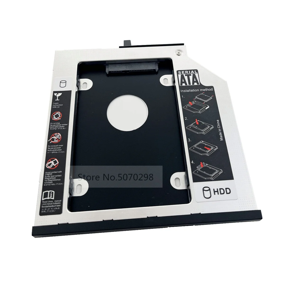 com painel de moldura 2a sata 2.5 "disco rígido hdd ssd caddy óptico para ibm lenovo thinkpad t400 t400s t410 t500 w500 t420s 43n3412