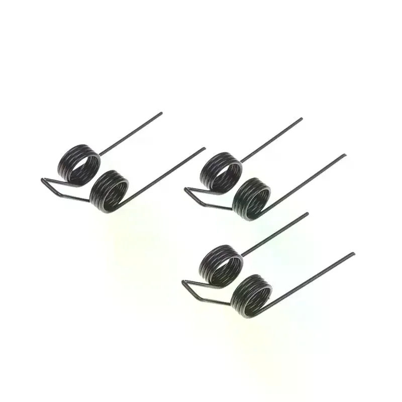 3Pcs Wire 1.2*11mm ﻿Black Plated Spring Replacement Steel Double Torsion Spring Industrial Machinery DIY Torsion Spring