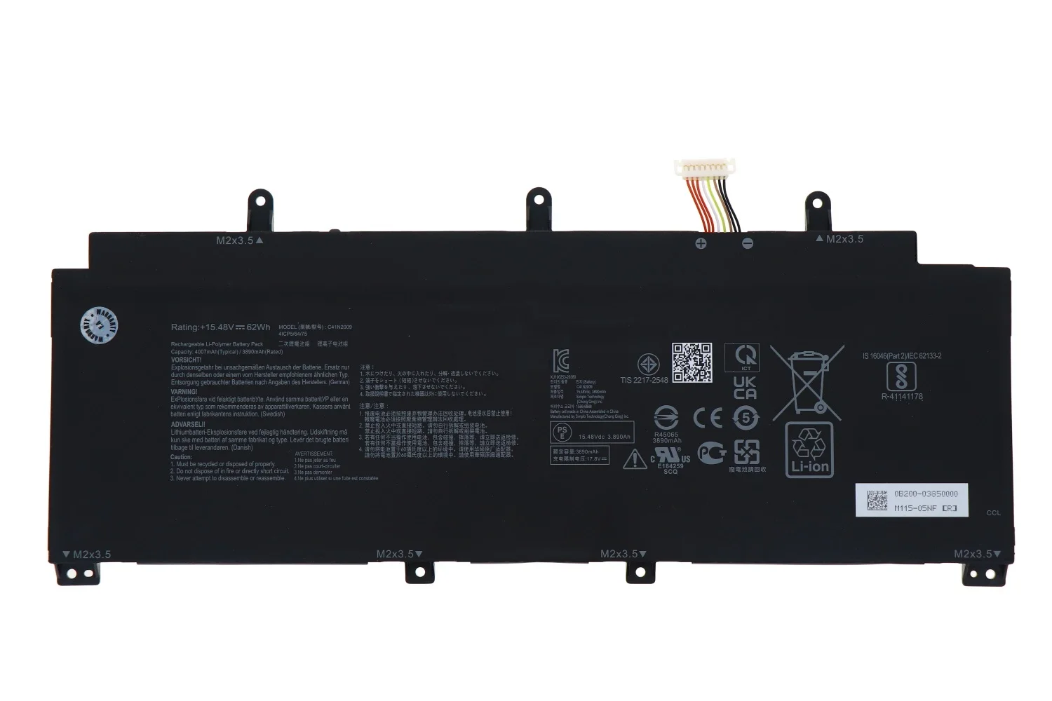 C41N2009 Laptop Battery For Asus ROG Flow X13 GV301 GV301QC GV301QE GV301QH GV301RA PV301 Series Notebook 15.48V 3890MAH 62WH