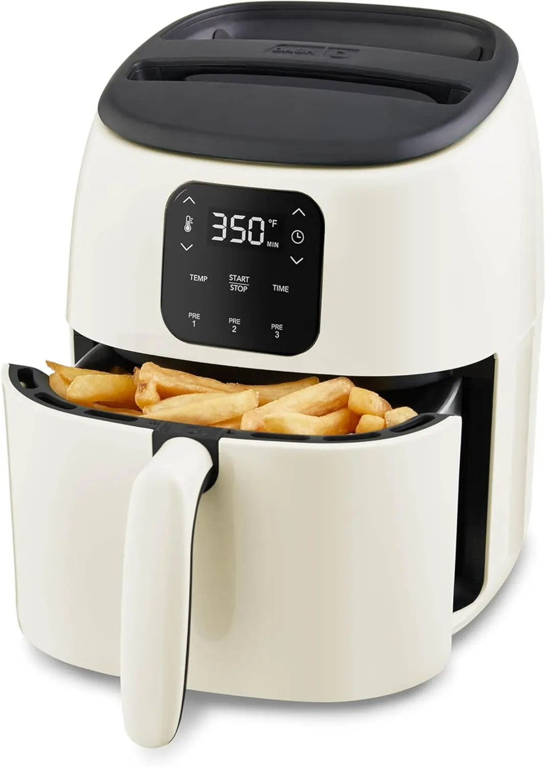 Tasti-Crisp™ Ceramic Air Fryer Oven, 2.6 Qt., Cream - Compact Air Fryer for Healthier Food in Minutes, Ceramic Nonstick Surface,