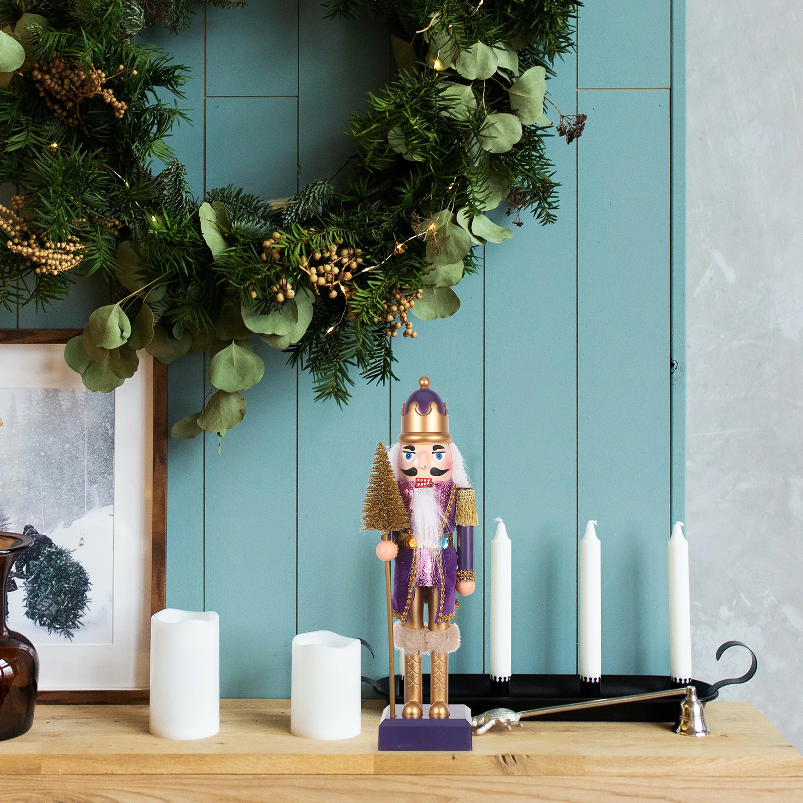 

11 Inch Christmas Nutcracker Soldier Classic Holiday Decoration Bright Colorful Design for Christmas Tree Mantel Table Desktop