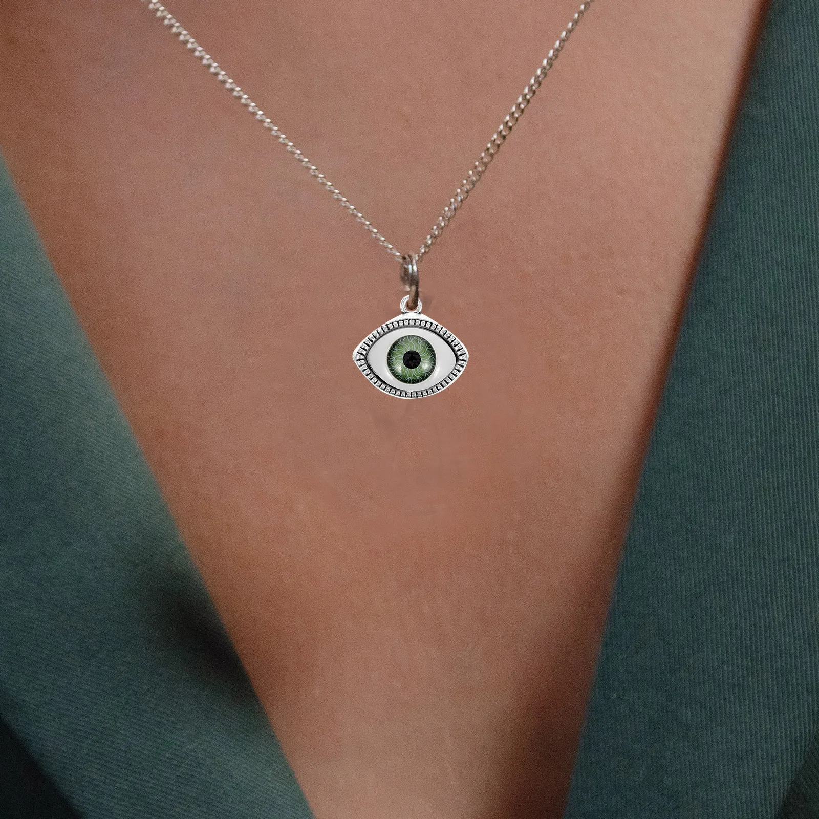 จี้รูปตาปีศาจโลหะผสม 10 ชิ้น สำหรับทำเครื่องประดับ DIY สร้อยคอ สร้อยข้อมือ จี้ตกแต่ง อุปกรณ์งานฝีมือ