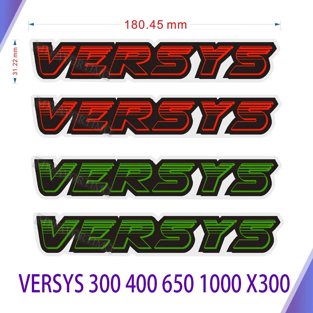 

For Kawasaki VERSYS 300 400 650 1000 X300 Motorcycle Stickers Tank Pad Adventure Side Panel Protector Fairing Decal Emblem